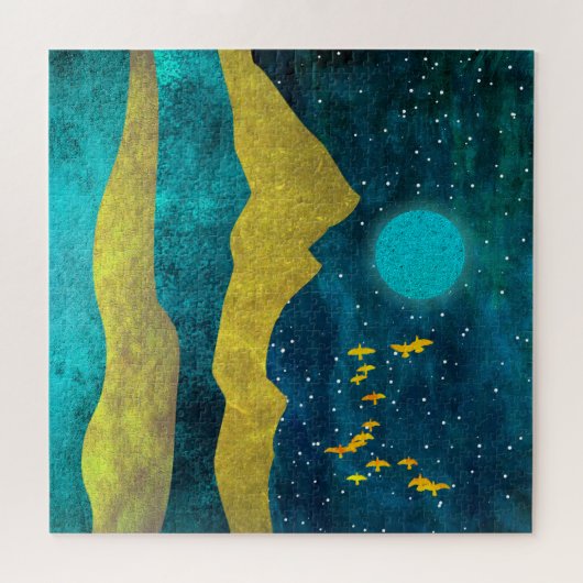 Goldene Flock Puzzle (Horizontal)