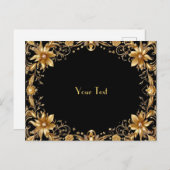 Goldene Flora Postkarte (Vorne/Hinten)