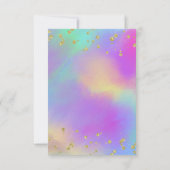 Goldene Flora zum Geburtstag Einladung (Rückseite)