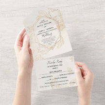 Goldene Florale Geometrische Hochzeit