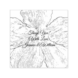 Goldene florale Linienkunst Botanische Hochzeit Da Permastempel