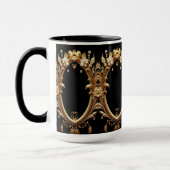Goldene florale verzierte Rahmen-Tasse Tasse (Links)