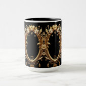 Goldene florale verzierte Rahmen-Tasse Tasse (Zentrum)
