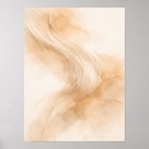 Goldene Flow-Abstrakte Wandkunstposter – Elegantes