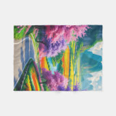 "Goldene Flucht - Naturfantasiewelt Fleece Blanket (Vorderseite (Horizontal))