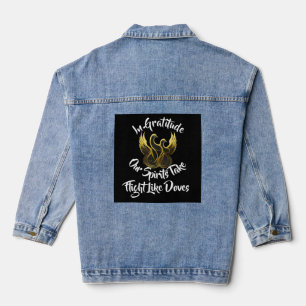 "Goldene Flügel der Dankbarkeit" Jeansjacke