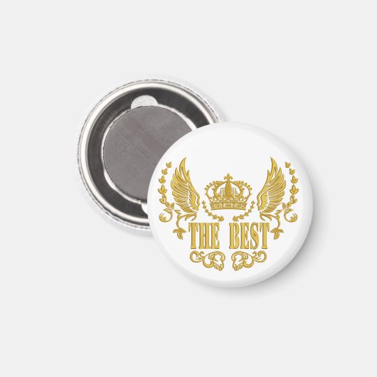 Goldene Flügel krönen den Besten Magnet (Vorderseite/Rückseite)