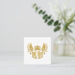Goldene Flügel krönen den Besten Quadratische Visitenkarte