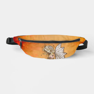 Goldene Flügel und blühende Träume, die magische F Bauchtasche