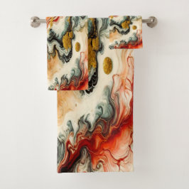 Goldene Flüsse  Badhandtuch Set