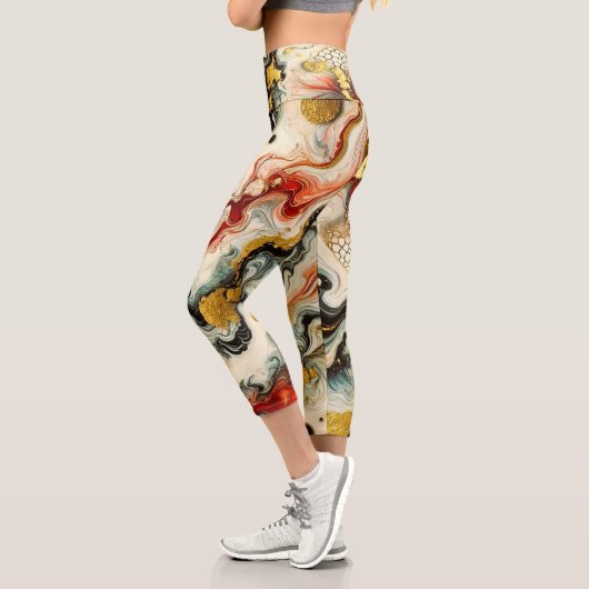 Goldene Flüsse Capri Leggings (Links)