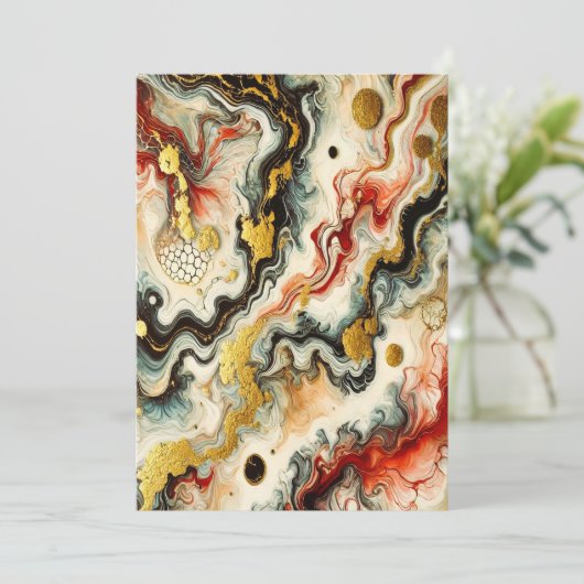 Goldene Flüsse Einladung (Stehend Vorderseite)