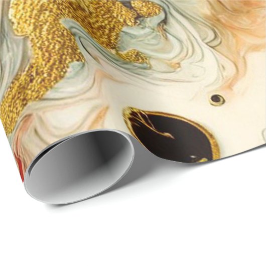 Goldene Flüsse Geschenkpapier (Rolleneckpunkt)