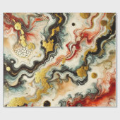 Goldene Flüsse Geschenkpapier (Flach)