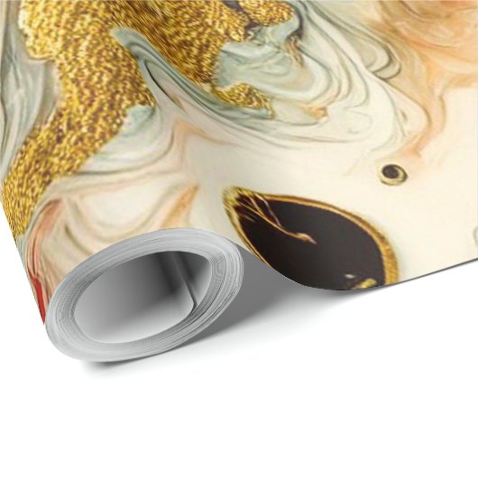 Goldene Flüsse Geschenkpapier (Rolleneckpunkt)