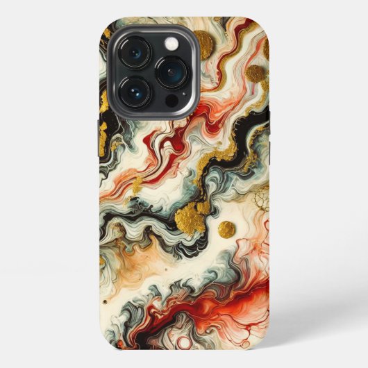 Goldene Flüsse iPhone Hülle (Hinten)