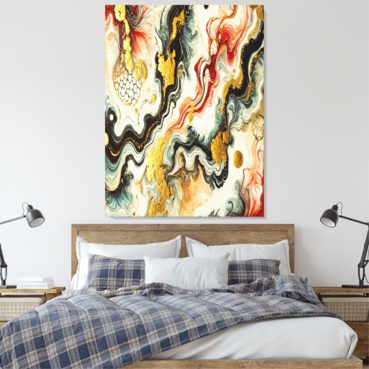 Goldene Flüsse Leinwanddruck (Insitu (Schlafzimmer))