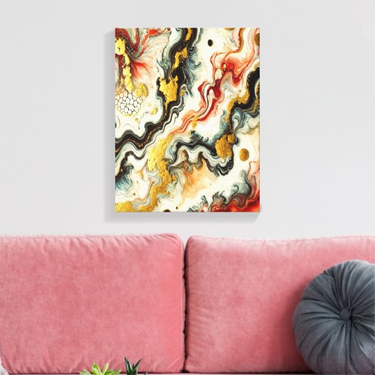 Goldene Flüsse Leinwanddruck (Insitu (Wohnzimmer))