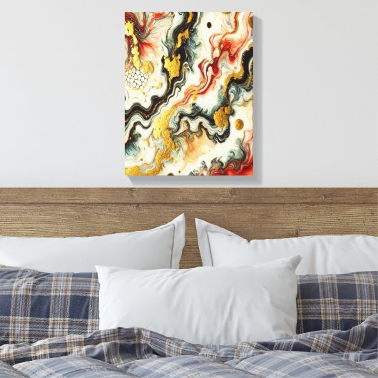 Goldene Flüsse Leinwanddruck (Insitu (Schlafzimmer))
