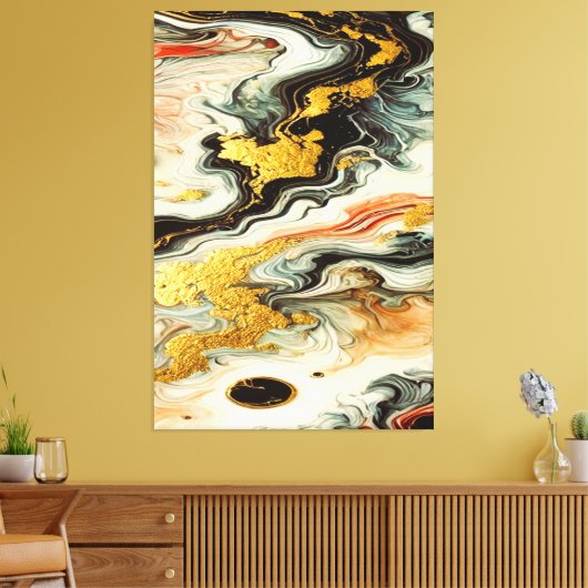 Goldene Flüsse Leinwanddruck (Insitu (Wohnzimmer))