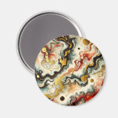 Goldene Flüsse Magnet (Vorderseite/Rückseite)