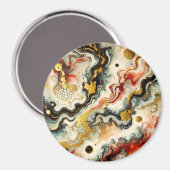 Goldene Flüsse Magnet (Vorderseite/Rückseite)