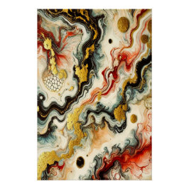 Goldene Flüsse Poster