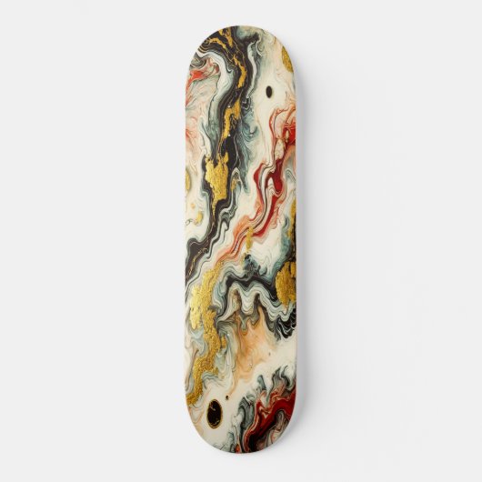 Goldene Flüsse Skateboard (Vorderseite)