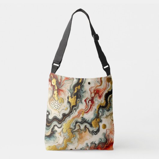 Goldene Flüsse Tragetaschen Mit Langen Trägern (Vorderseite)