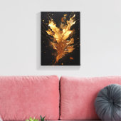 Goldene Flussmetallische Spritze Leinwanddruck (Insitu (Wohnzimmer))