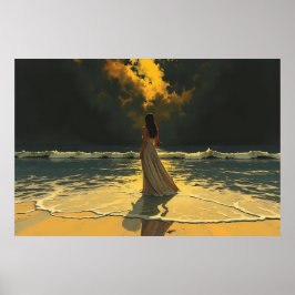 Goldene Flut der Einsamkeit | Himmlische Gezeiten Poster