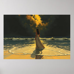 Goldene Flut der Einsamkeit Himmlische Gezeiten Poster