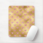 Goldene Fohlen & Leichtes Rosa Glam Glitzer Diaman Mousepad (Mit Mouse)