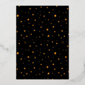 Goldene Fohlen Schwarze Katze Halloween Geburtstag Folieneinladung (Rückseite)