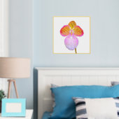 Goldene Foil Akzent der Rotmond-Orchideen-Printwer Foliendrucke (In Situ (Schlafzimmer))