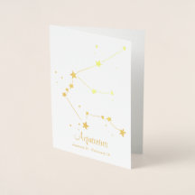 Goldene Foil Aquarius Zodiac-Sternenkonstellation