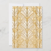 Goldene Foil Art Deco Hochzeit Einladung (Rückseite)