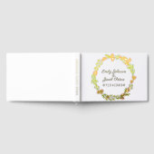 Goldene Foil Blume Wreath Gästebuch (Voll)