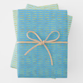 Goldene Foil Brackets Meer Grün gefärbte Hintergrü Geschenkpapier Set (Beispiel)