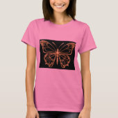 Goldene Foil Butterfly Elegante T - Shirt (Vorderseite)