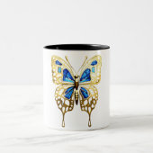 Goldene Foil Butterfly Elegante Tasse (Mittel)