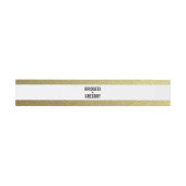 Goldene Foil Chic Hochzeit Einladungsbanderole (Flach)