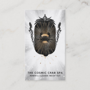 *~* Goldene Foil Crab Moon Nautical Mermaids Visitenkarte