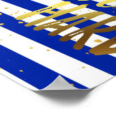 Goldene Foil-Effekt Hartes Poster (Ecke)