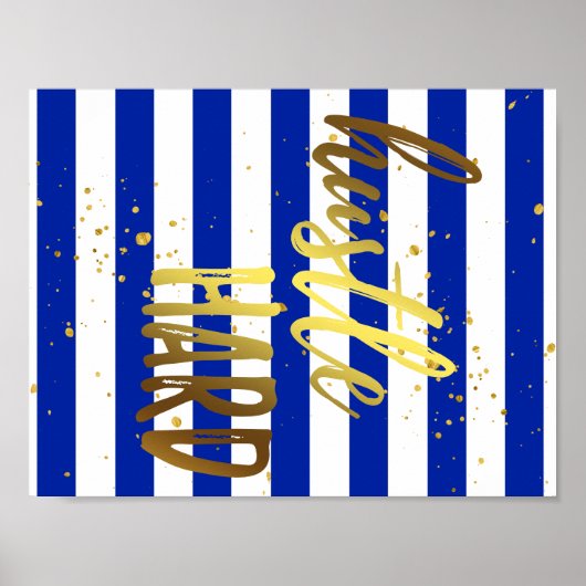 Goldene Foil-Effekt Hartes Poster (Vorne)