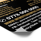 Goldene Foil-Effekt politische Kampagne Werbung Poster (Ecke)