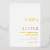 Goldene Foil Einladung (Vorderseite)