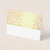 Goldene Foil Elegante Blumengrußkarten Folienkarte (Vorderseite)