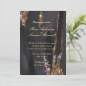 Goldene Foil Elegante Einladung zur Hochzeit (Stehend Vorderseite)