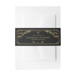 Goldene Foil Elegante Tarot Card Hochzeit Einladungsbanderole